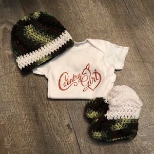 Newborn “Country Girl” Baby Outfit Bundle Set